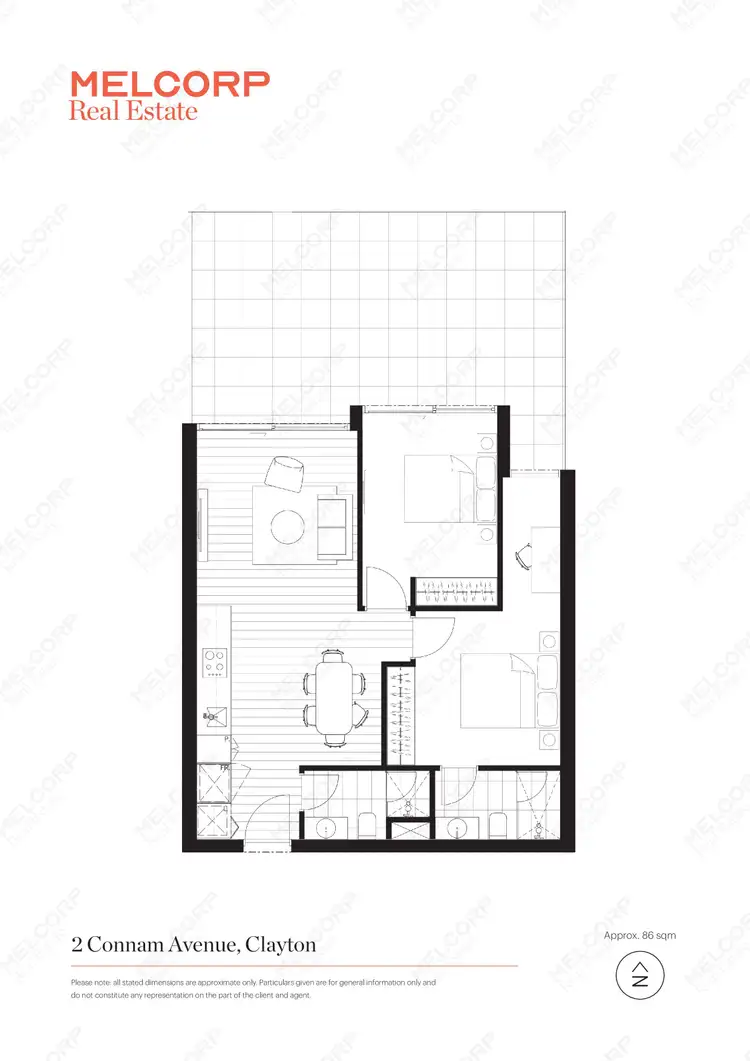 Floorplan of Homely apartment listing, 4G08/2 Connam Avenue, Clayton VIC 3168