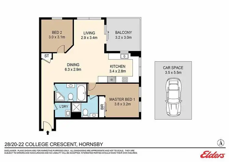Floorplan of Homely apartment listing, 28/20-22 College Crescent, Hornsby NSW 2077