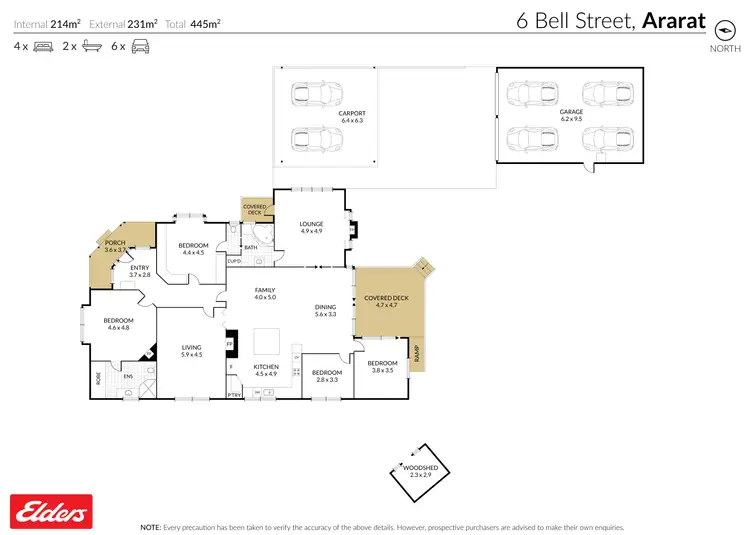 Floorplan of Homely house listing, 6 Bell Street, Ararat VIC 3377