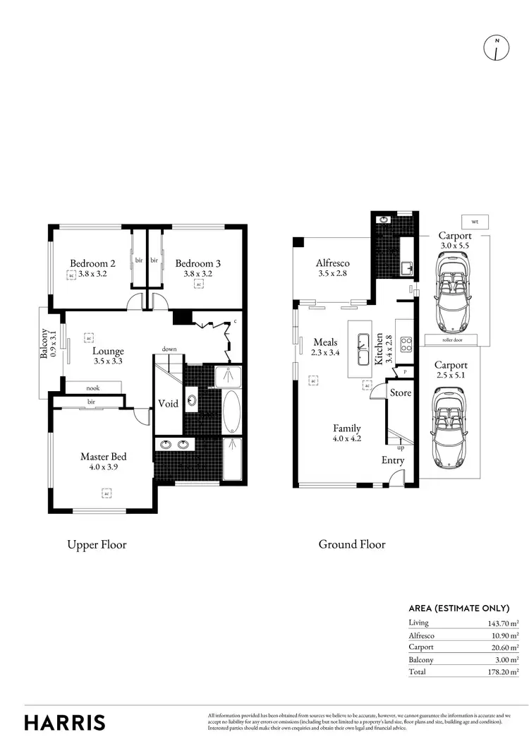 Floorplan of Homely townhouse listing, 1/13 Glen Avenue, Tranmere SA 5073