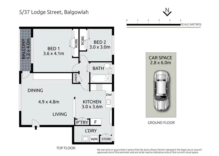 Floorplan of Homely unit listing, 5/37 Lodge Street, Balgowlah NSW 2093