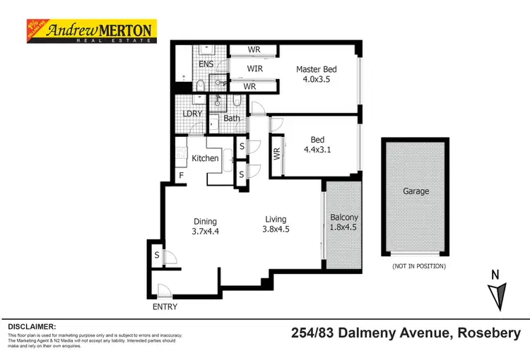 Floorplan of Homely unit listing, 254/83-93 Dalmeny Avenue, Rosebery NSW 2018