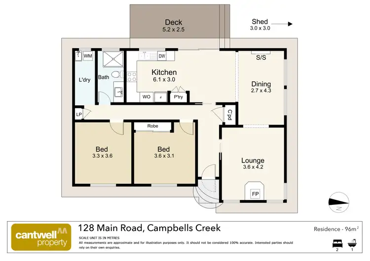 Floorplan of Homely house listing, 128 Main Road, Campbells Creek VIC 3451
