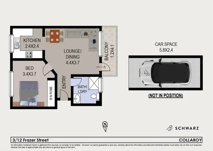 Floorplan of Homely apartment listing, 3/12 Frazer Street, Collaroy NSW 2097