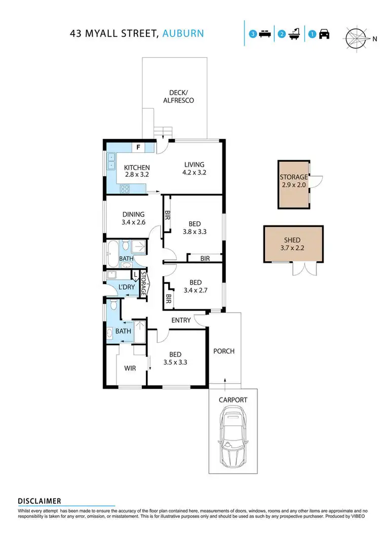 Floorplan of Homely house listing, 43 Myall Street, Auburn NSW 2144