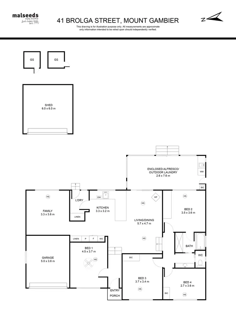 Floorplan of Homely house listing, 41 Brolga Street, Mount Gambier SA 5290