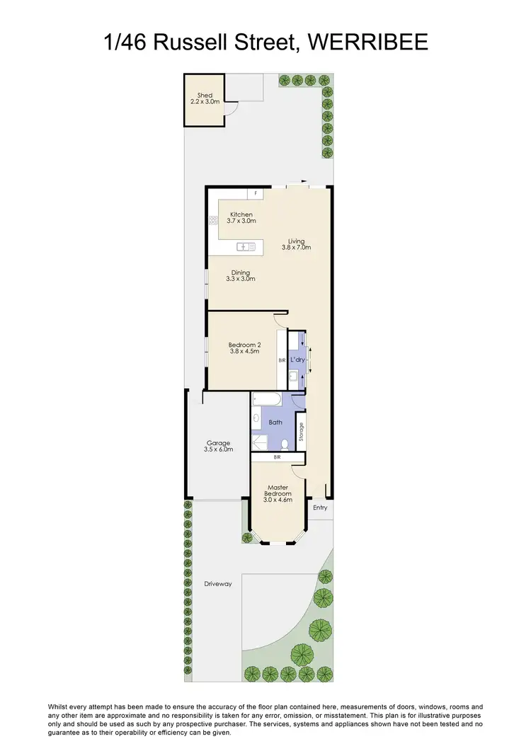 Floorplan of Homely unit listing, 1/46 Russell Street, Werribee VIC 3030