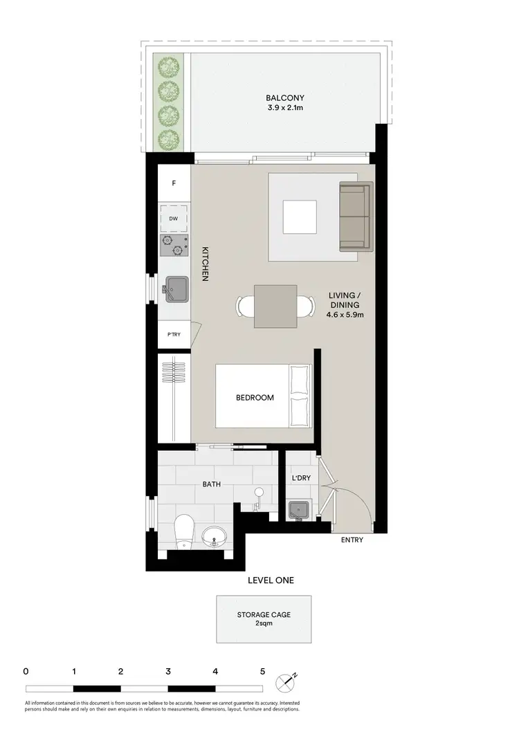 Floorplan of Homely studio listing, 104/134 Campbell Parade, Bondi Beach NSW 2026