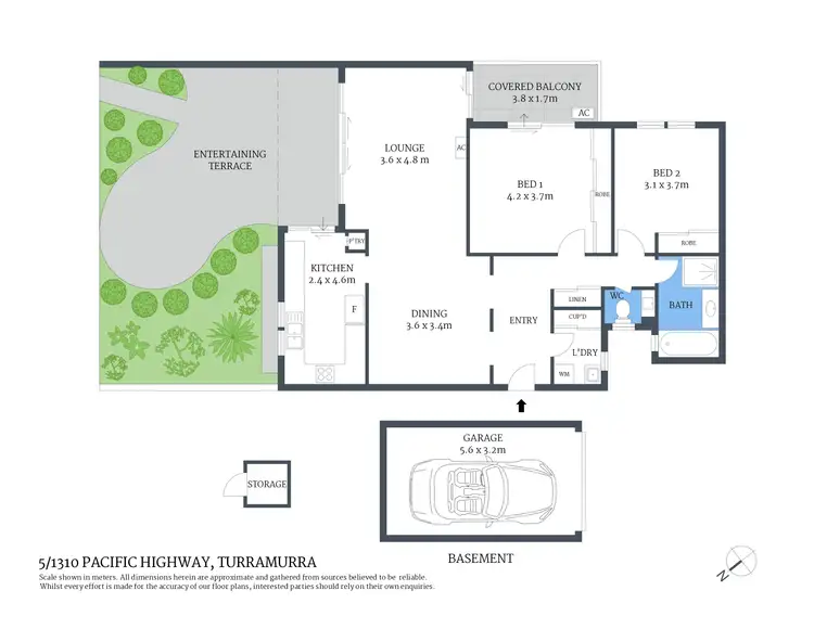 Floorplan of Homely apartment listing, 5/1310 Pacific Highway, Turramurra NSW 2074