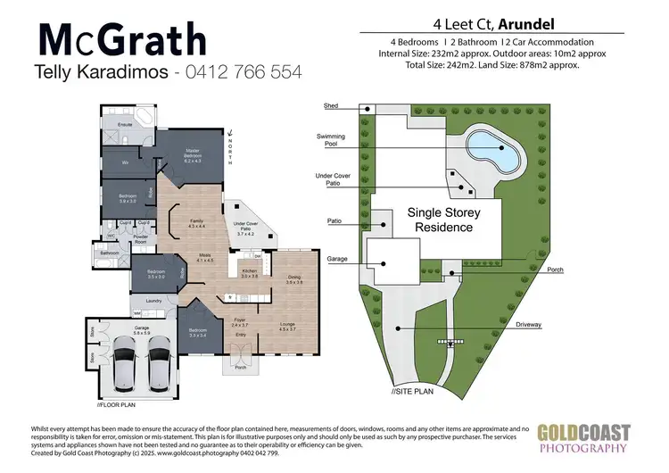Floorplan of Homely house listing, 4 Leet Court, Arundel QLD 4214