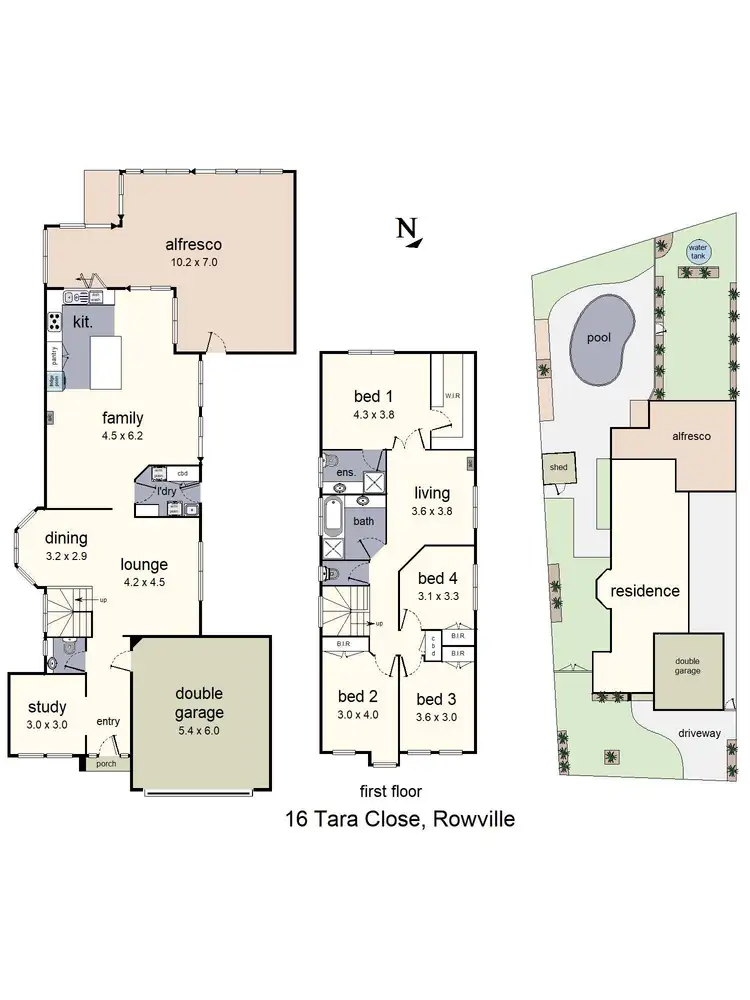 Floorplan of Homely house listing, 16 Tara Close, Rowville VIC 3178