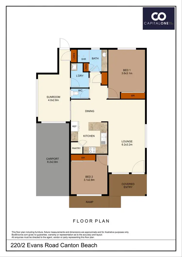 Floorplan of Homely villa listing, 220/2 Evans Road, Canton Beach NSW 2263