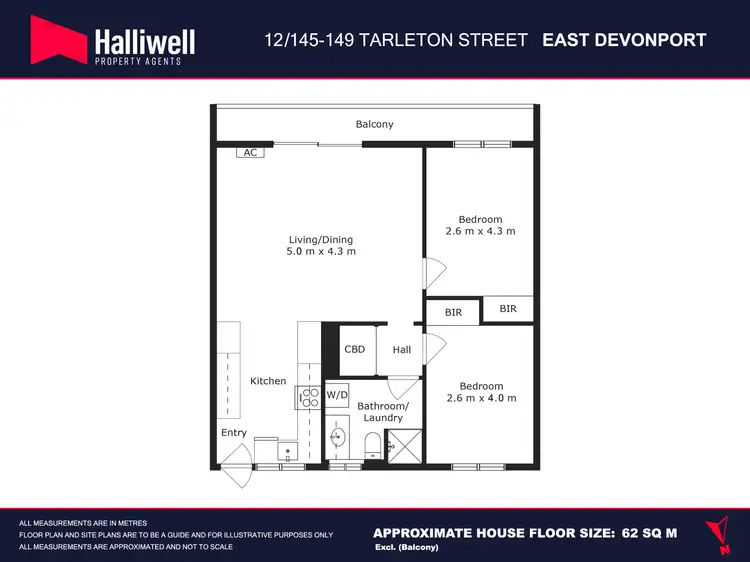 Floorplan of Homely unit listing, 12/145-149 Tarleton Street, East Devonport TAS 7310