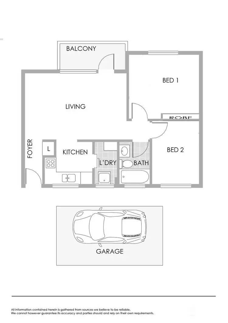 Floorplan of Homely unit listing, 16/73 First Avenue, Campsie NSW 2194