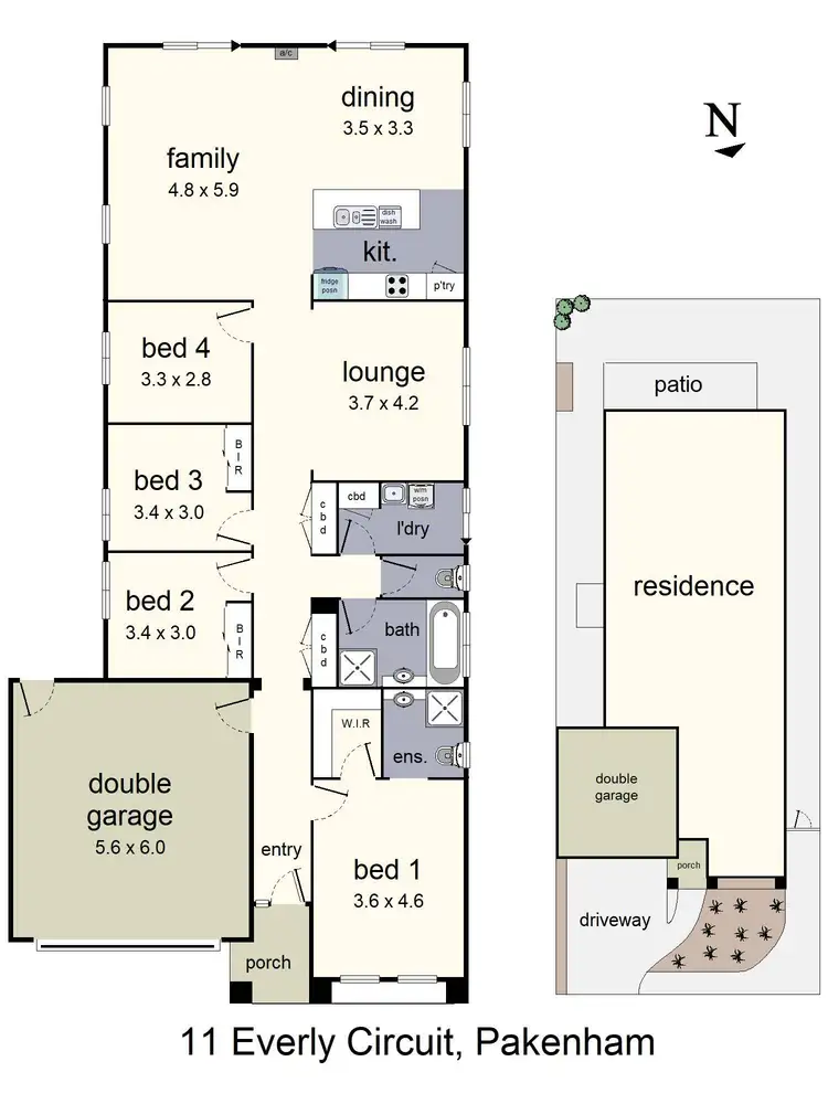 Floorplan of Homely house listing, 11 Everly Circuit, Pakenham VIC 3810