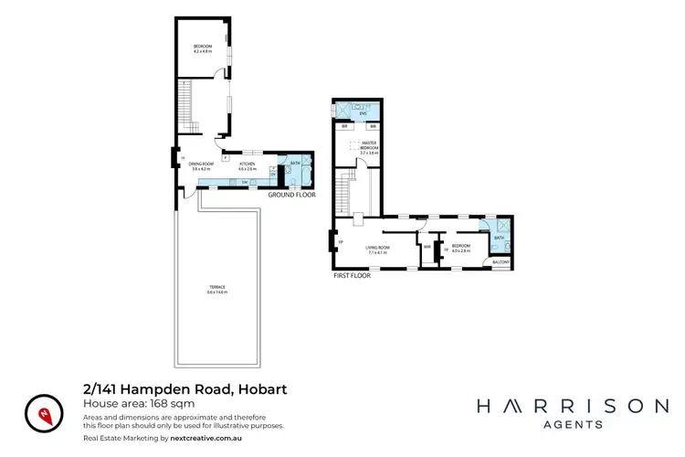 Floorplan of Homely apartment listing, 2/141 Hampden Road, Hobart TAS 7000
