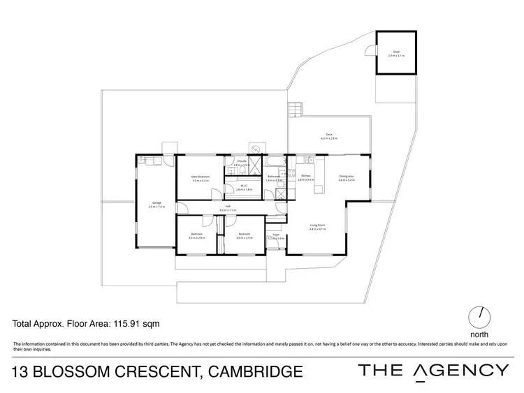 Floorplan of Homely house listing, 13 Blossom Crescent, Cambridge TAS 7170