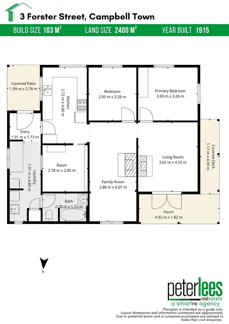 Floorplan of Homely house listing, 3 Forster Street, Campbell Town TAS 7210