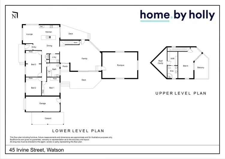 Floorplan of Homely house listing, 45 Irvine Street, Watson ACT 2602