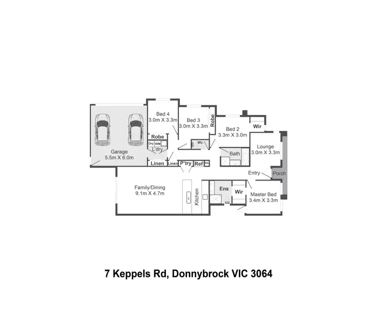 Floorplan of Homely house listing, 7 Keppels Road, Donnybrook VIC 3064
