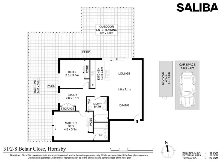 Floorplan of Homely apartment listing, 31/2-8 Belair Close, Hornsby NSW 2077