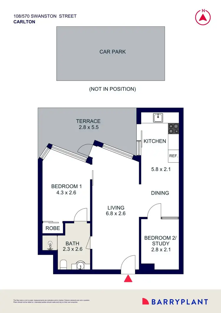 Floorplan of Homely apartment listing, 108/570 Swanston Street, Carlton VIC 3053