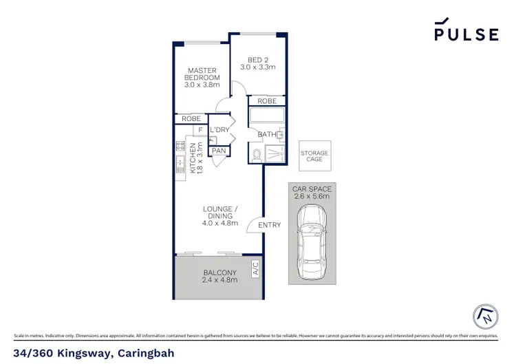 Floorplan of Homely apartment listing, 34/360 Kingsway, Caringbah NSW 2229