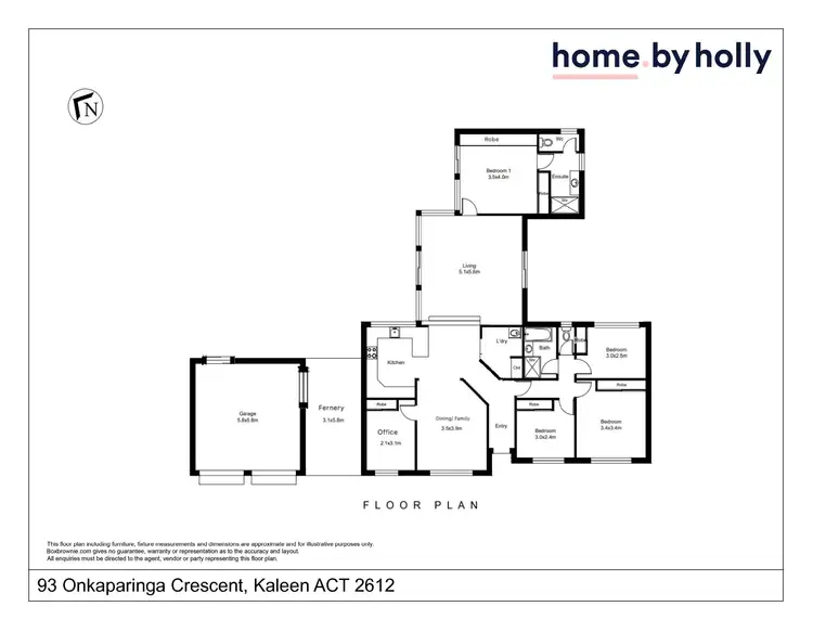 Floorplan of Homely house listing, 93 Onkaparinga Crescent, Kaleen ACT 2617