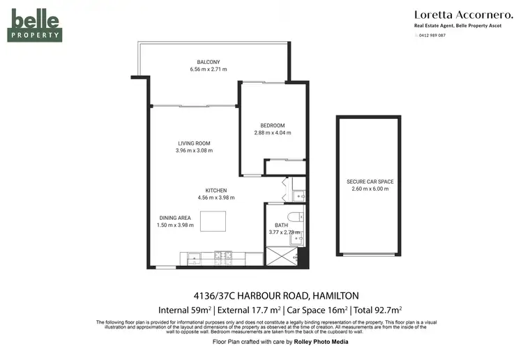 Floorplan of Homely unit listing, 4136/37C Harbour Road, Hamilton QLD 4007