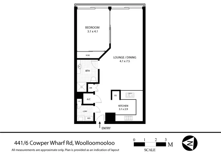 Floorplan of Homely apartment listing, 441/6 Cowper Wharf Roadway, Woolloomooloo NSW 2011