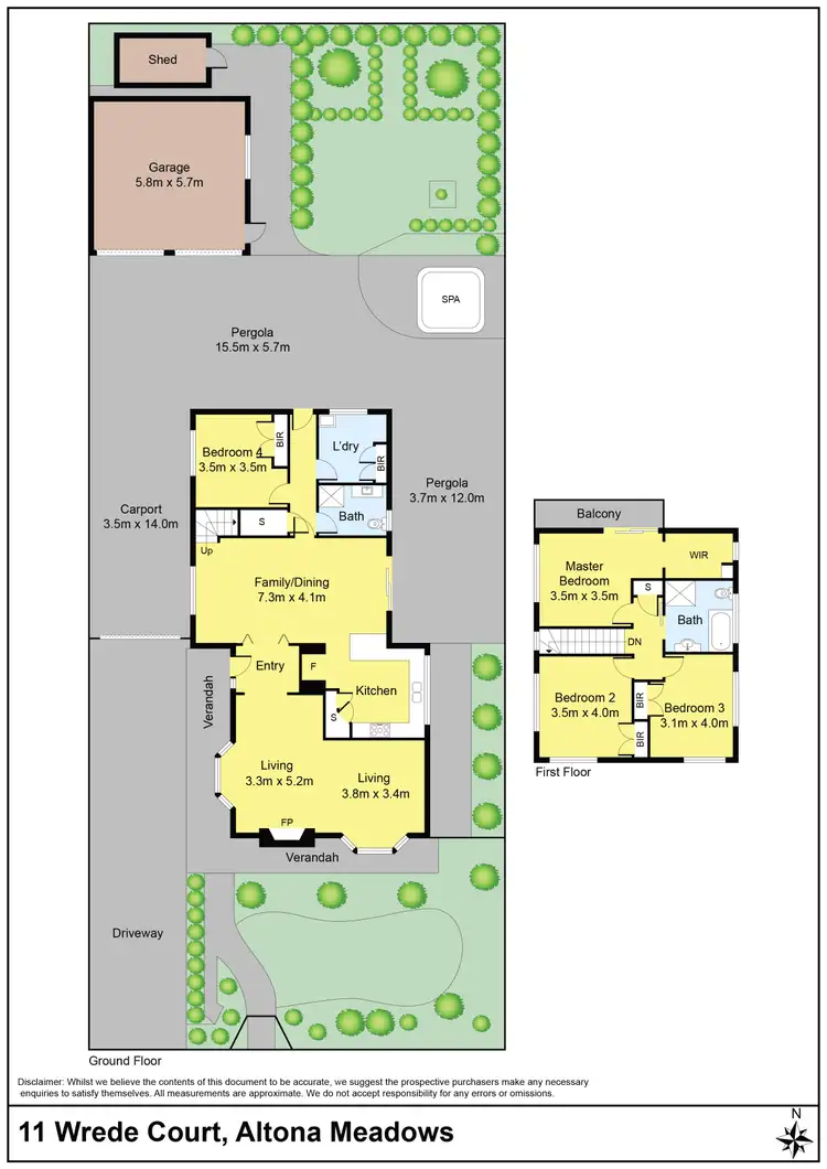 Floorplan of Homely house listing, 11 Wrede Court, Altona Meadows VIC 3028