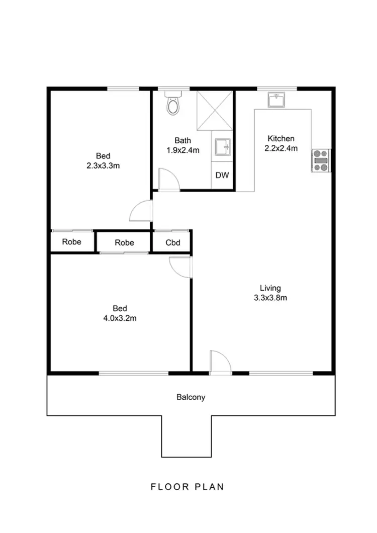 Floorplan of Homely unit listing, 14/36 Sturt Street, Glenelg North SA 5045