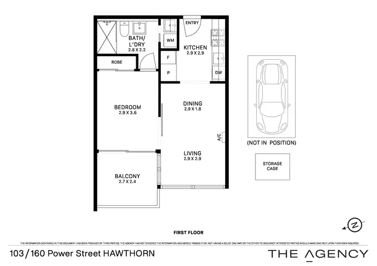 Floorplan of Homely apartment listing, 103/160 Power Street, Hawthorn VIC 3122