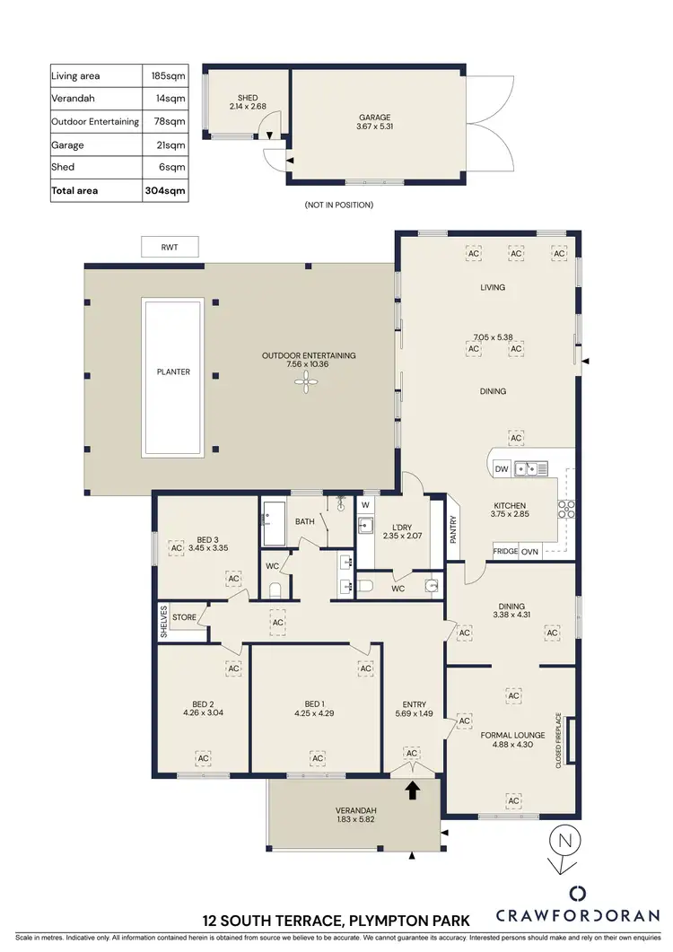 Floorplan of Homely house listing, 12 South Terrace, Plympton Park SA 5038