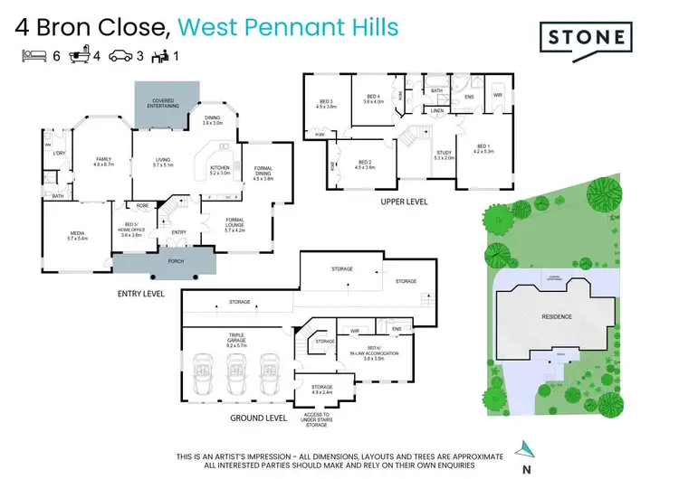 Floorplan of Homely house listing, 4 Bron Close, West Pennant Hills NSW 2125
