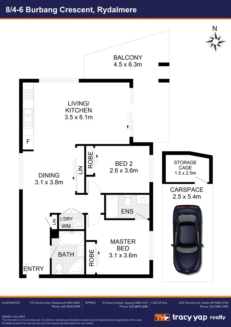 Floorplan of Homely apartment listing, 8/4 -6 Burbang Crescent, Rydalmere NSW 2116