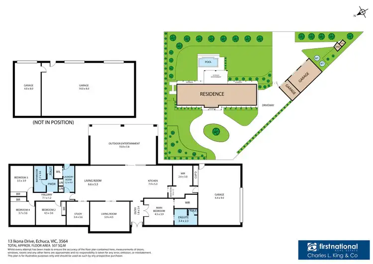 Floorplan of Homely house listing, 13 Ikona Drive, Echuca VIC 3564
