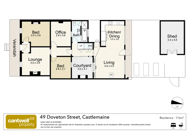 Floorplan of Homely house listing, 49 Doveton Street, Castlemaine VIC 3450