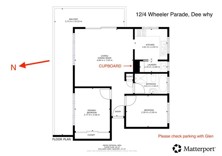 Floorplan of Homely apartment listing, 12/4 Wheeler Parade, Dee Why NSW 2099
