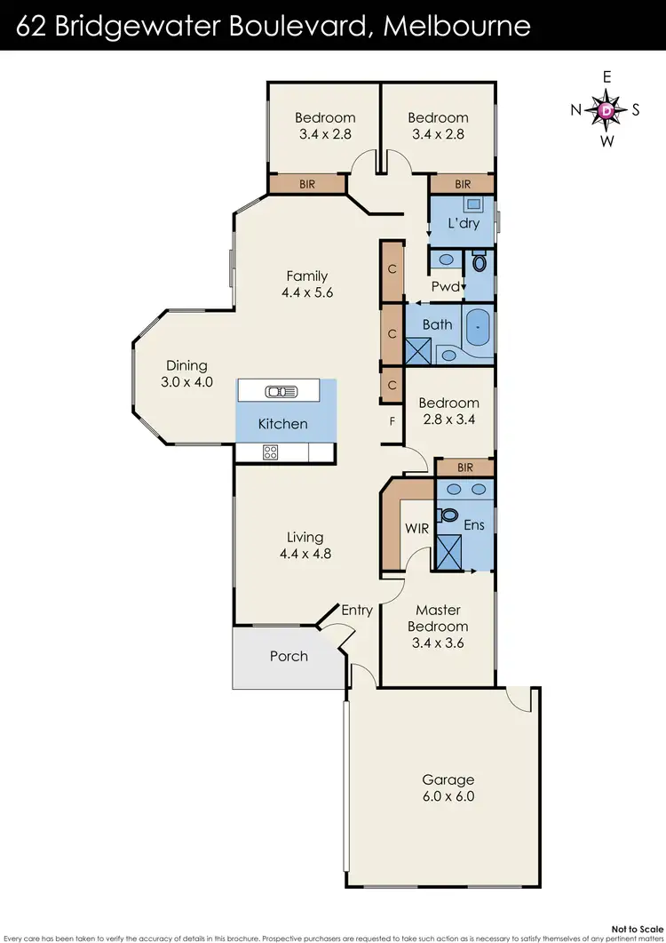 Floorplan of Homely house listing, 62 Bridgewater Boulevard, Berwick VIC 3806