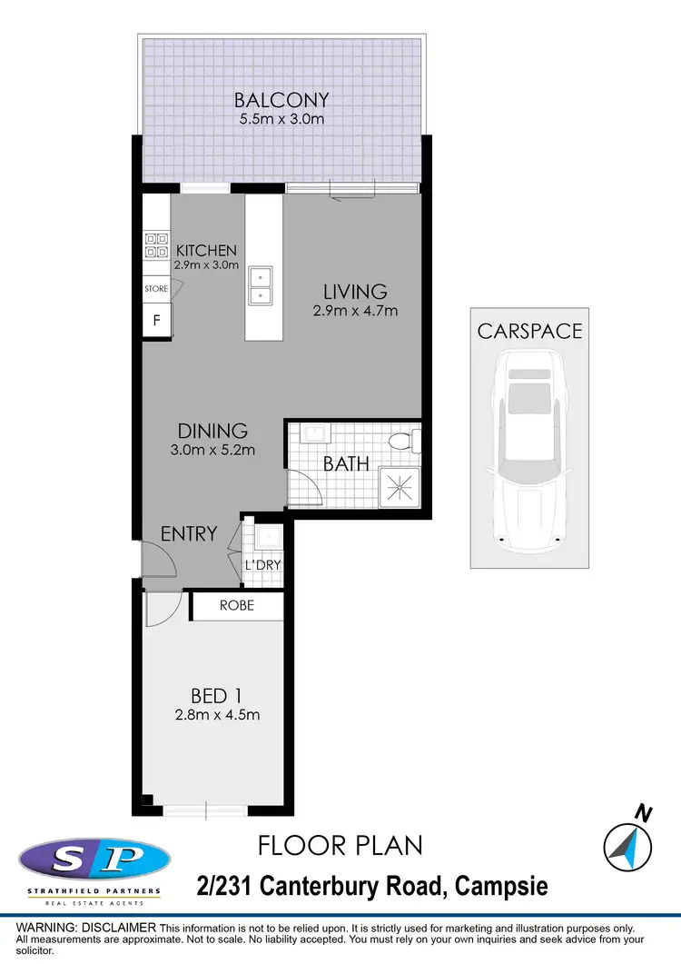 Floorplan of Homely apartment listing, 2/231-235 Canterbury Road, Campsie NSW 2194