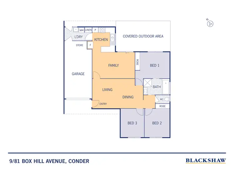 Floorplan of Homely townhouse listing, 9/81 Box Hill Avenue, Conder ACT 2906