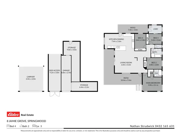Floorplan of Homely house listing, 8 Jamie Grove, Springwood QLD 4127