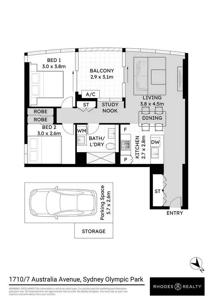 Floorplan of Homely apartment listing, 1710/7 australia Avenue, Sydney Olympic Park NSW 2127