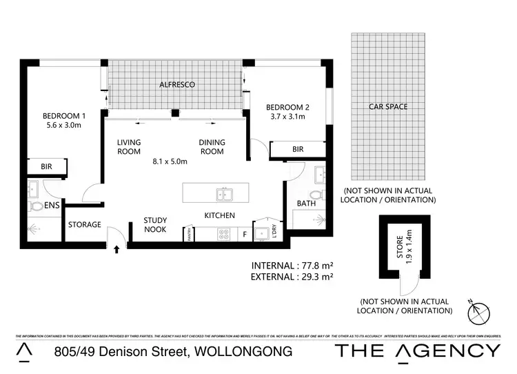 Floorplan of Homely apartment listing, 805/49 Denison Street, Wollongong NSW 2500
