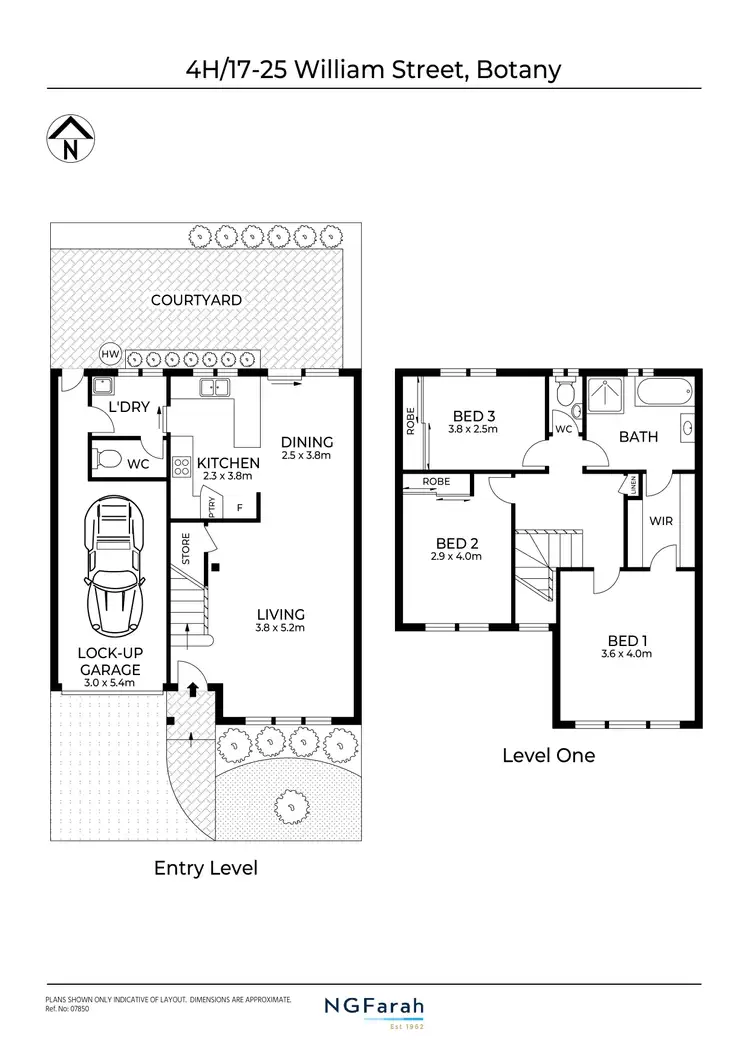 Floorplan of Homely townhouse listing, 4H/17-25 William Street, Botany NSW 2019