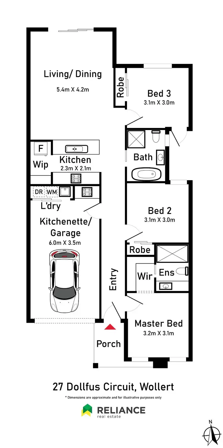 Floorplan of Homely house listing, 27 Dollfus Circuit, Wollert VIC 3750