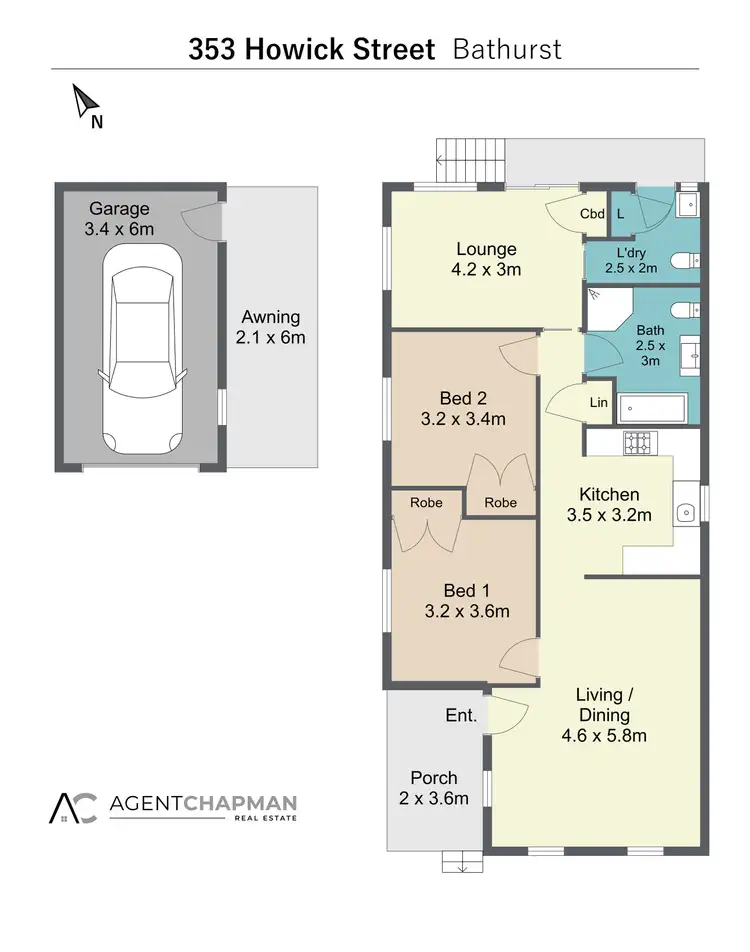 Floorplan of Homely house listing, 353 Howick Street, Bathurst NSW 2795
