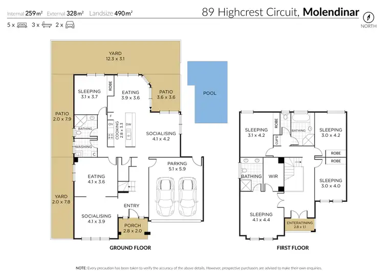 Floorplan of Homely house listing, 89 Highcrest Circuit, Molendinar QLD 4214