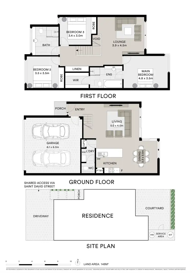 Floorplan of Homely townhouse listing, 3/24 St David Street, Rippleside VIC 3215
